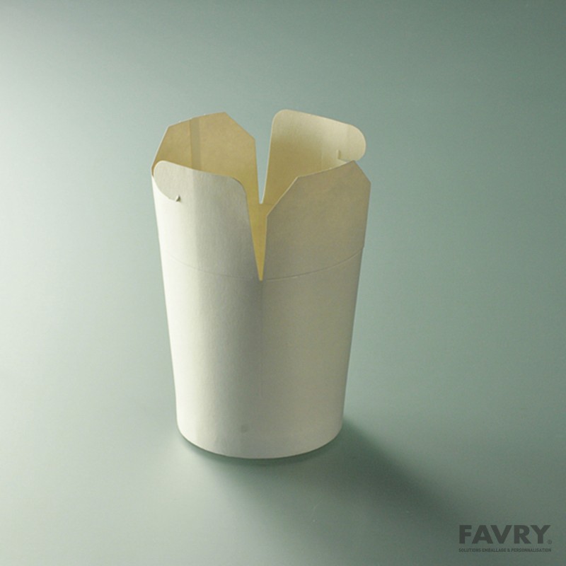 Boîte à pâte ronde carton blanc 480 ml | Favry