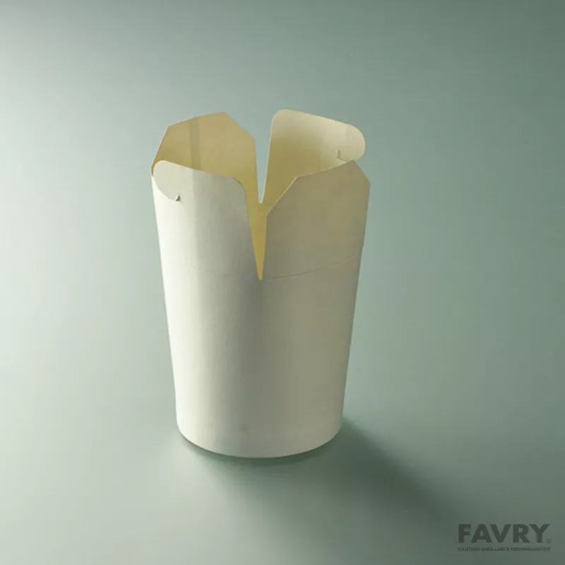 Boîte à pâte ronde carton blanc 480 ml | Favry