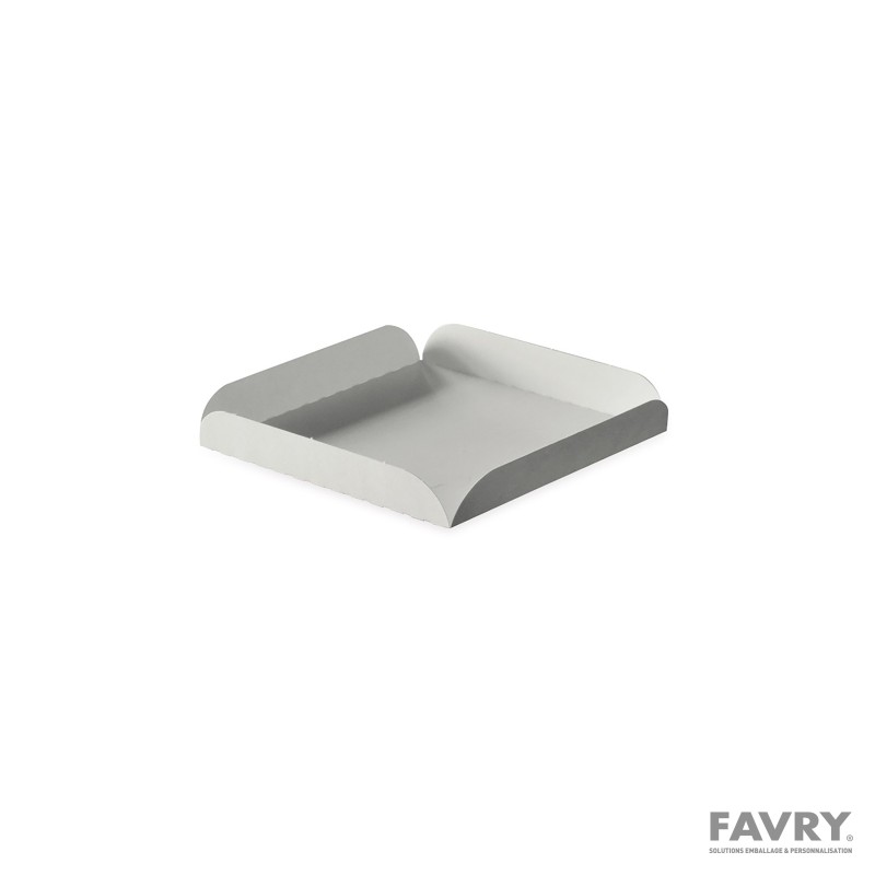 Carré raine carton blanc 17x17+2 cm | Favry
