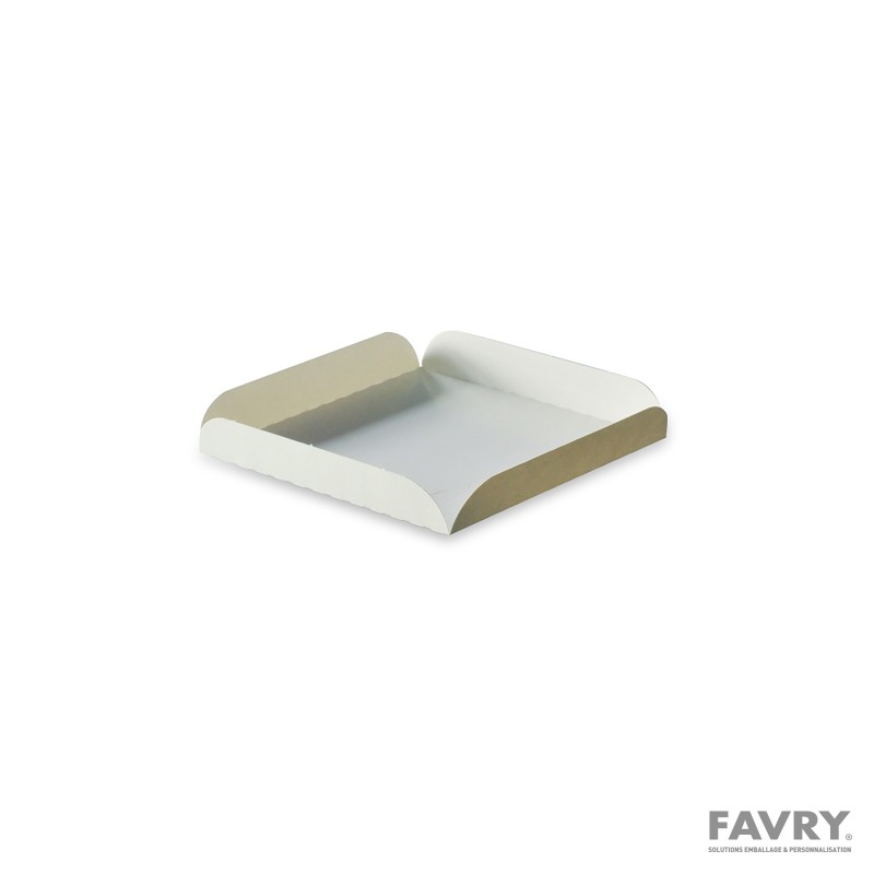 Carré Raine carton blanc 19 x 19 + 2 cm | Favry