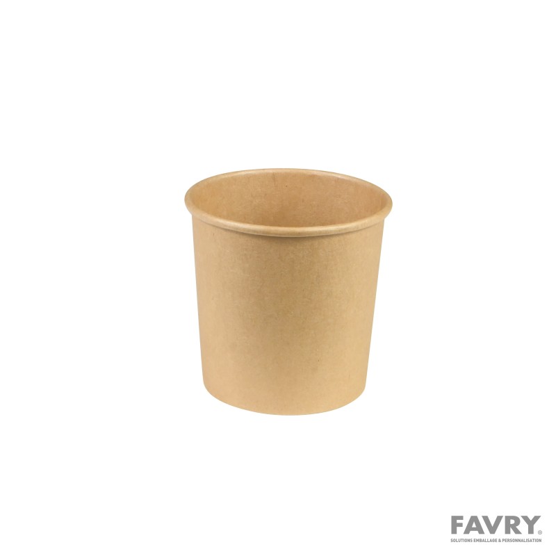 Pot à soupe/glace carton brun 35 cl | Favry