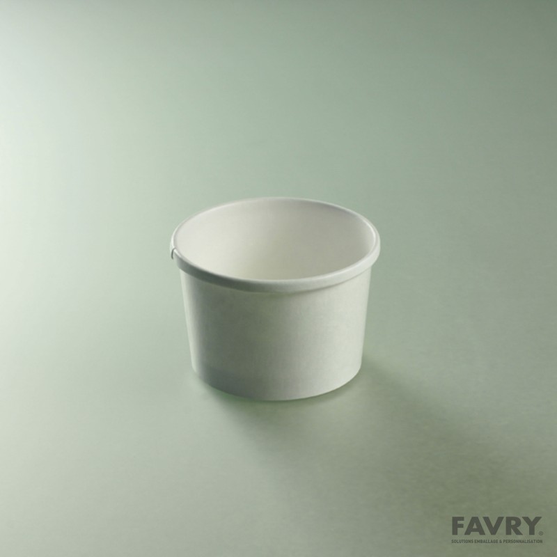 Pot soupe ou glace carton blanc 240 ml