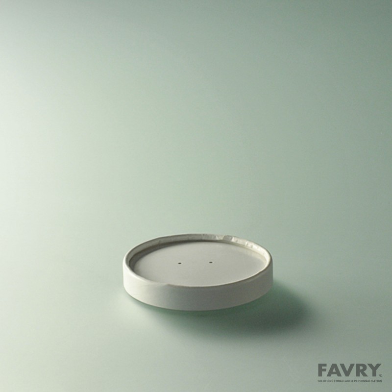 Couvercle carton blanc Ø93 mm | Favry