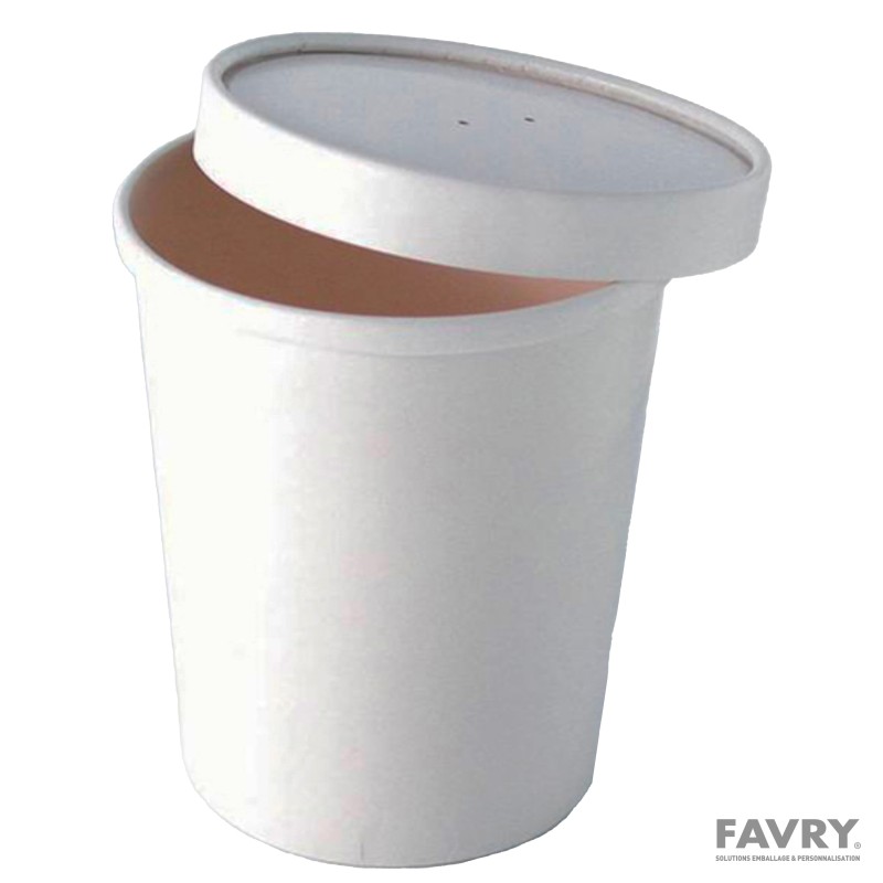 Couvercle carton Ø119 mm pour pot 75 à 95 cl