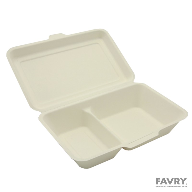 Boîte repas canne à sucre 2 cases 1000 ml | Favry