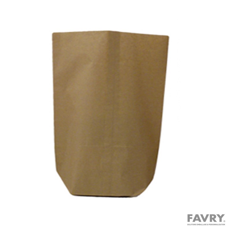 Sac écorné double kraft brun 210 x 325 mm | Favry