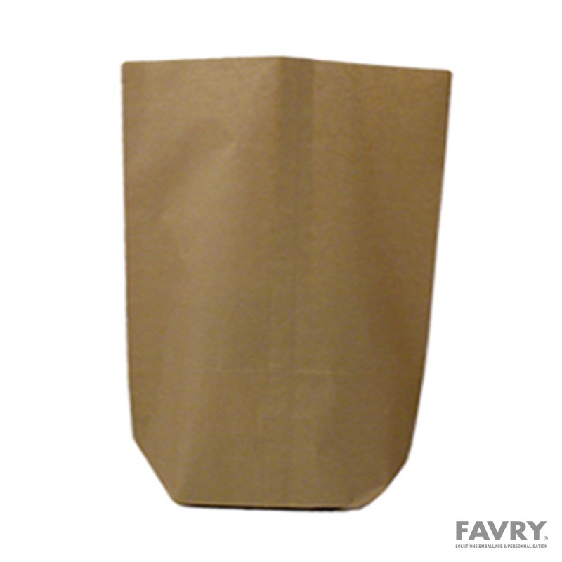 Sac écorne double kraft brun 290 x 425 mm