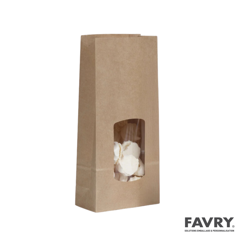 Sac SOS kraft brun 135+75 x 315 mm | Favry