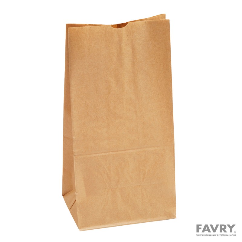 Sac SOS kraft brun 200 + 80 x 400 mm | Favry