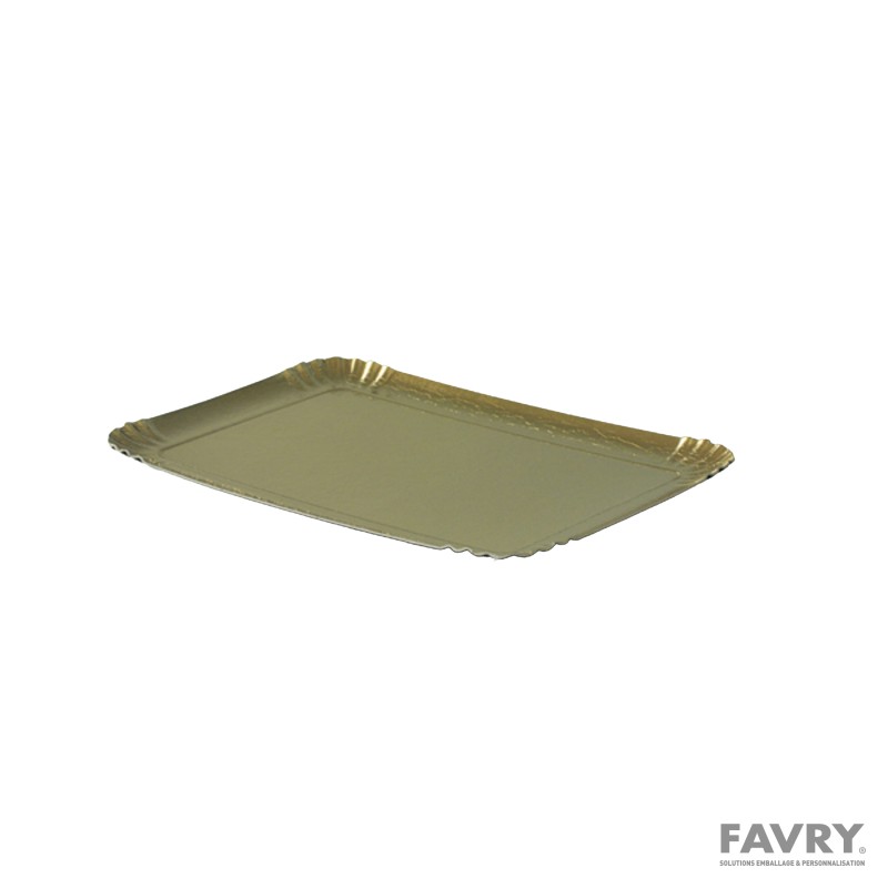 Plateau traiteur 19 x 28 cm intérieur or | Favry