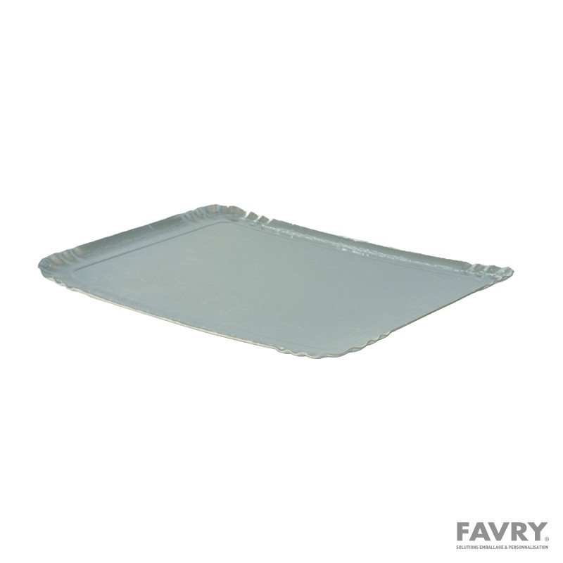 Plateau traiteur 25 x 34 cm argent intérieur