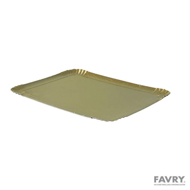 Plateau traiteur 25 x 34 cm intérieur or | Favry