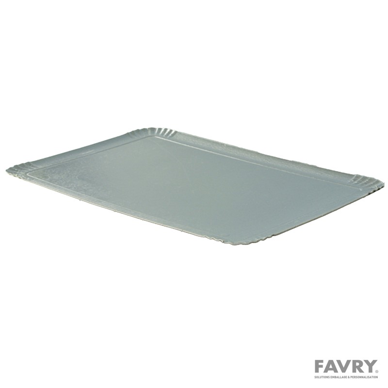 Plateau traiteur argent 28 x 42 cm | Favry