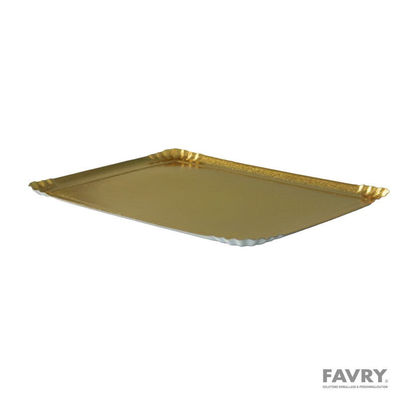 Plateau traiteur 32 x 42 cm intérieur or | Favry