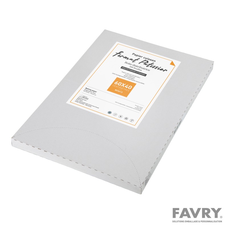 Papier cuisson silicone blanc 60 x 40 cm | Favry