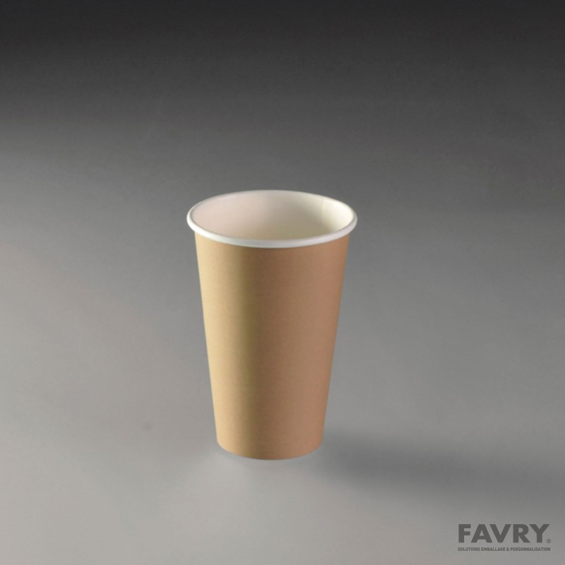 Gobelet carton brun 30-35 cl Ø80 mm | Favry