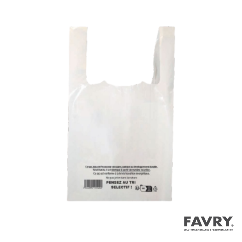 Sac bretelles blanc 30 + 7 x 54 cm | Favry
