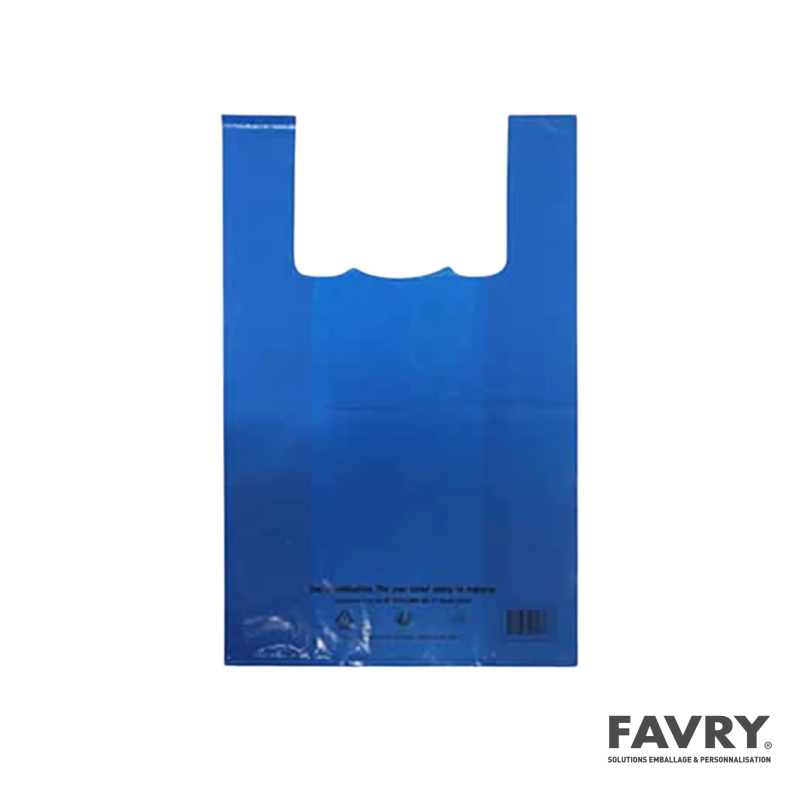 Sac bretelles bleu 26+6 x 45 cm | Favry