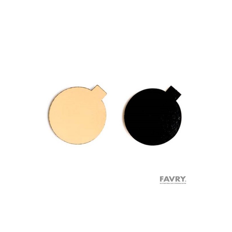 Rond individuel or/noir Ø8 cm | Favry