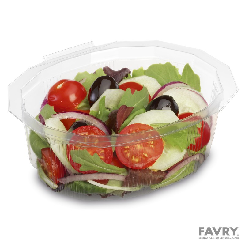 Barquette charnière PET 370 g 136 x 116 mm
