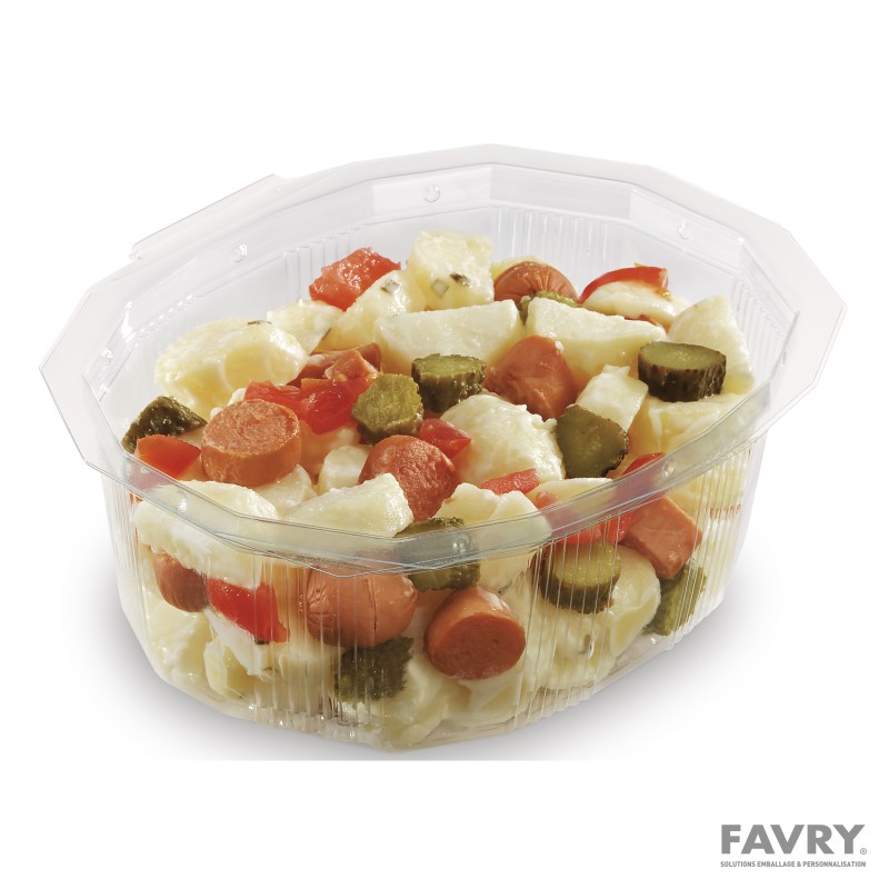 Barquette charnière PET 500 g 150 x 123 x 45 mm