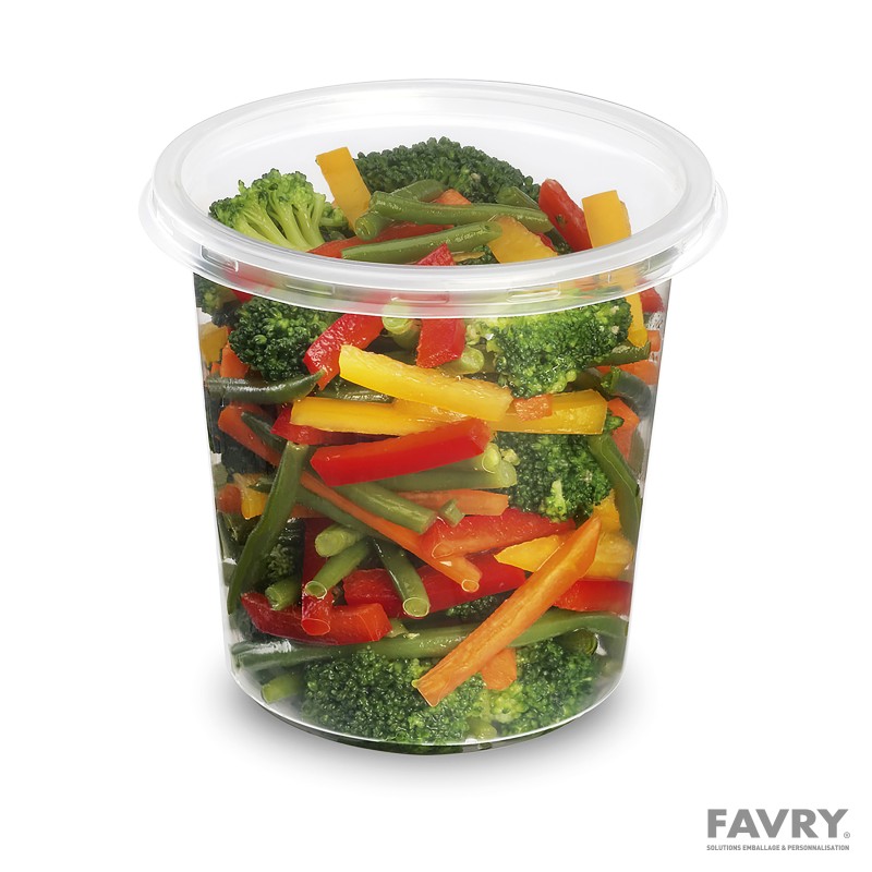 Pot rond Tusipack PP transparent 750 ml | Favry