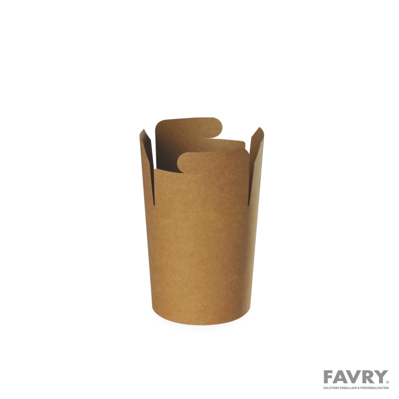 Boîte à pâte ronde carton brun 480 ml | Favry