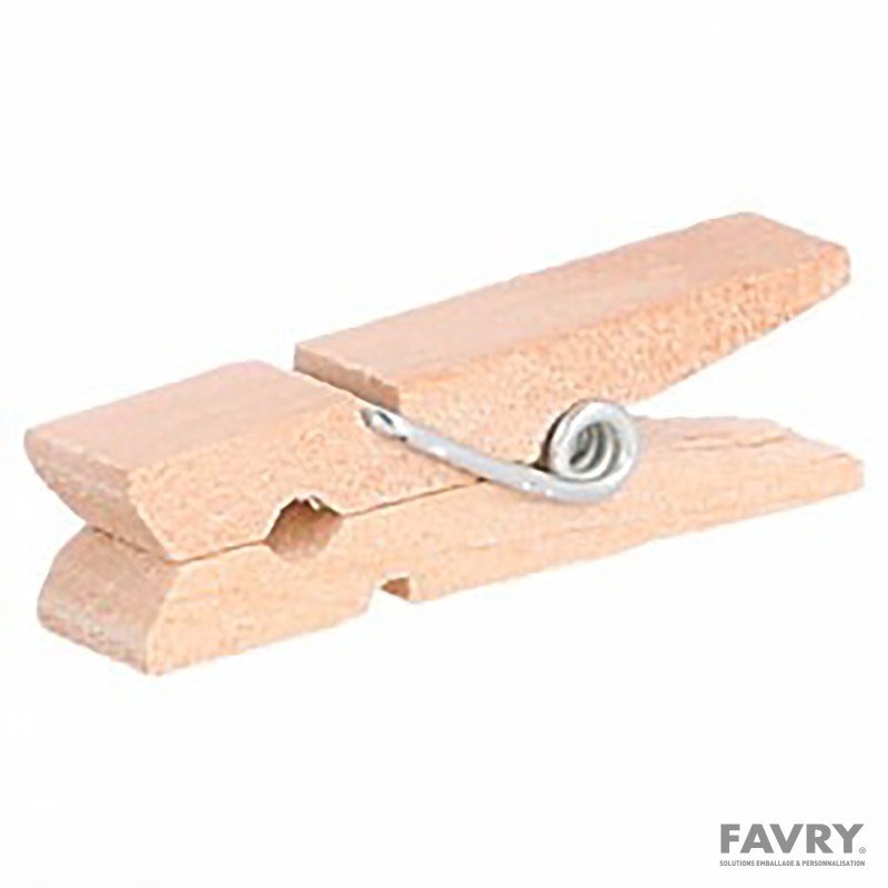 Pinces à linge 3,5 cm en bois naturel | Favry
