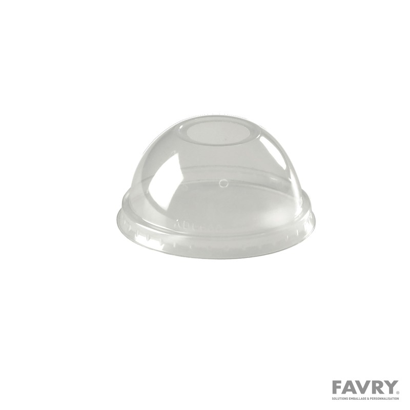 Couvercle dôme à trou RPET Ø78 mm | Favry