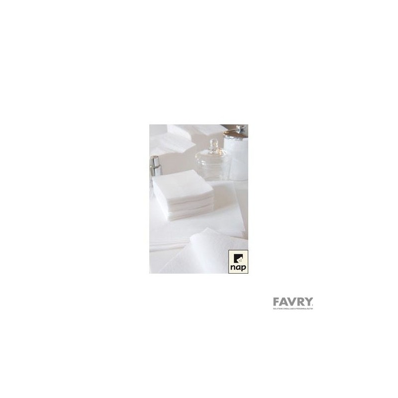 Serviette ouate blanche 2 plis 39 × 39 cm | Favry