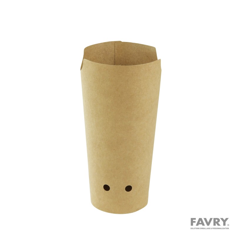 Pochette frites carton brun 480 ml | Favry