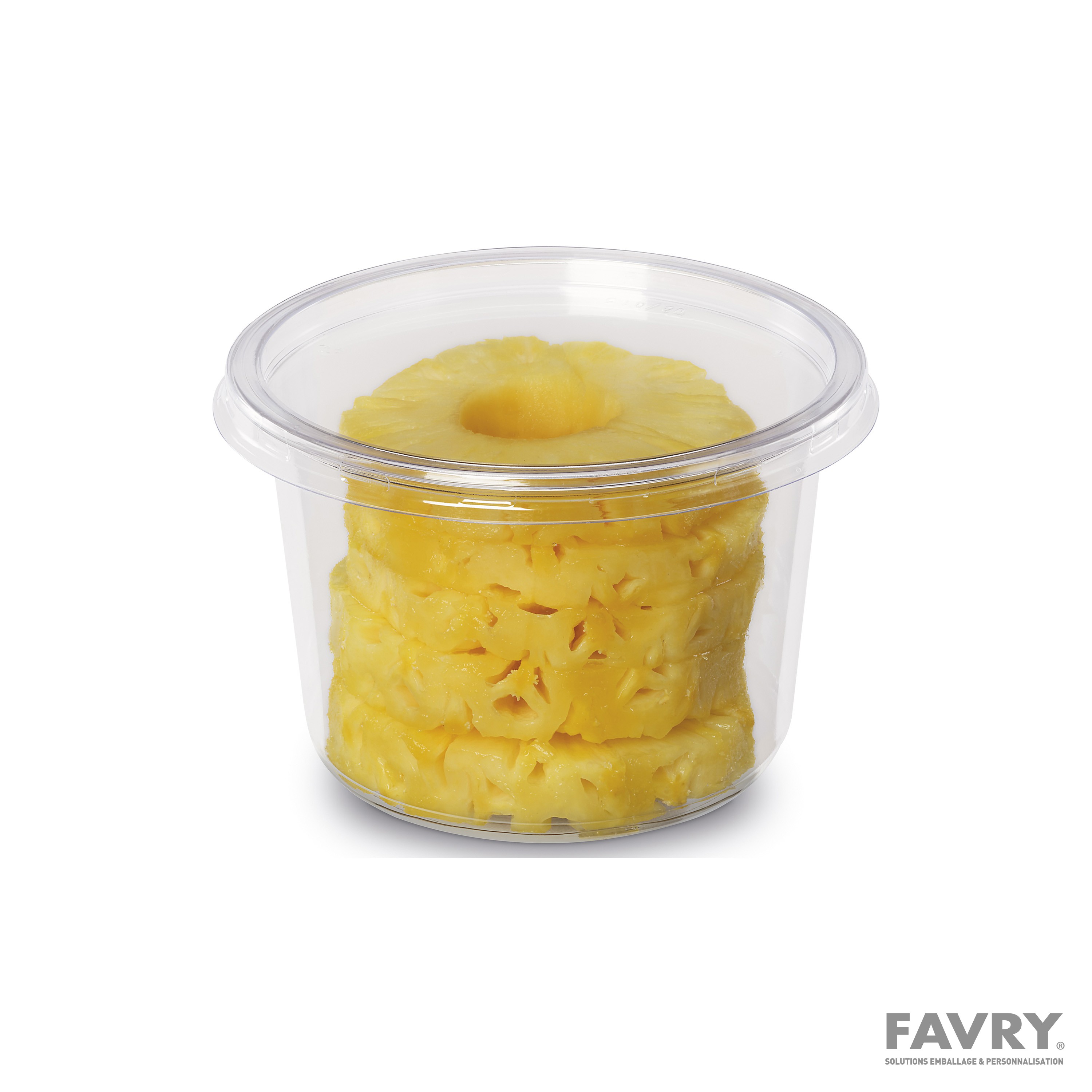 POT ROND TUSIPACK APET CRISTAL Ø117 H73MM 450ML /50 couv 30706