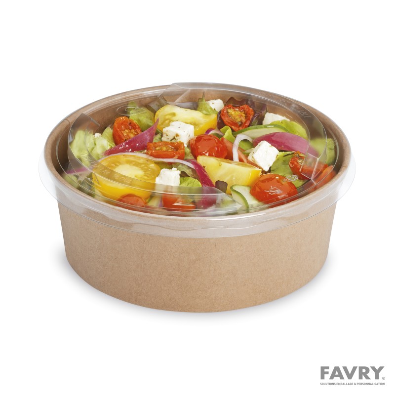Pot carton brun Ø150 x H76 mm 1000 ml | Favry