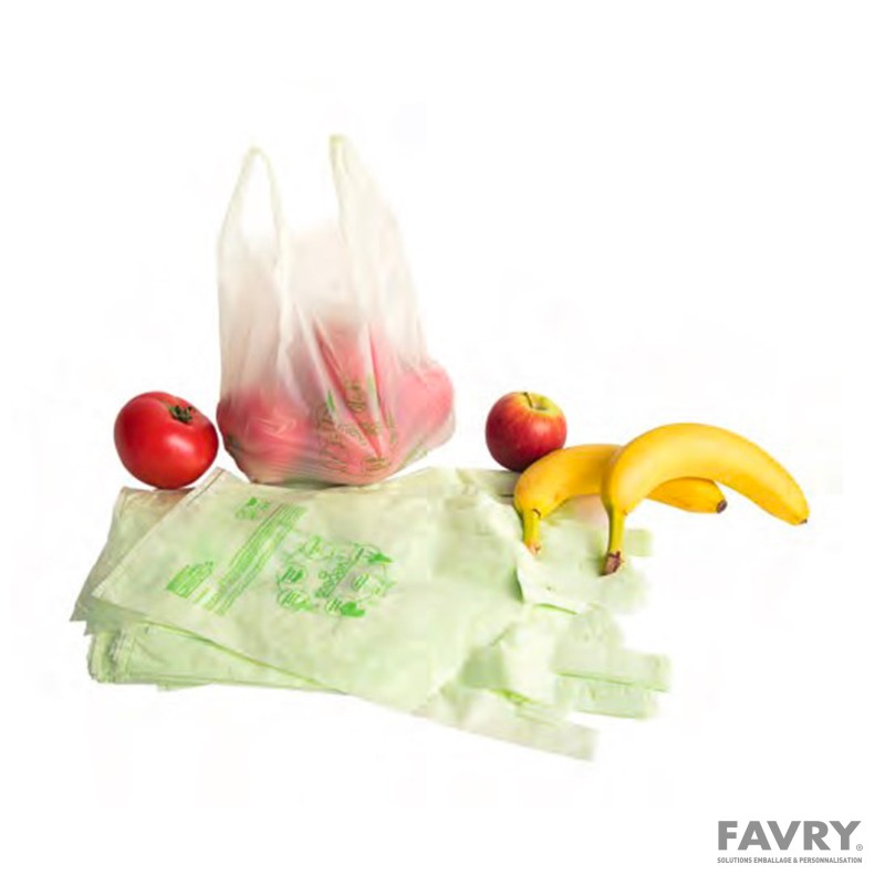 Sac bretelles biodégradable 24+7x44 cm - 4 kg