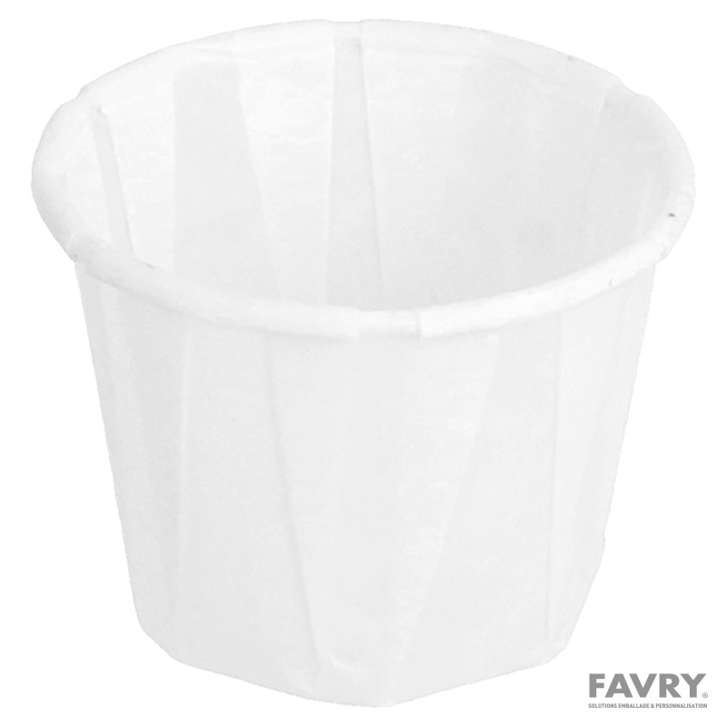 Pot à sauce papier plissé 2,2 cl blanc | Favry
