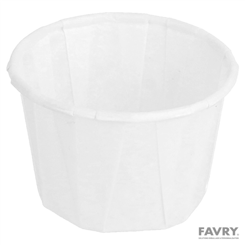 Pot à sauce papier plissé 3 cl blanc | Favry
