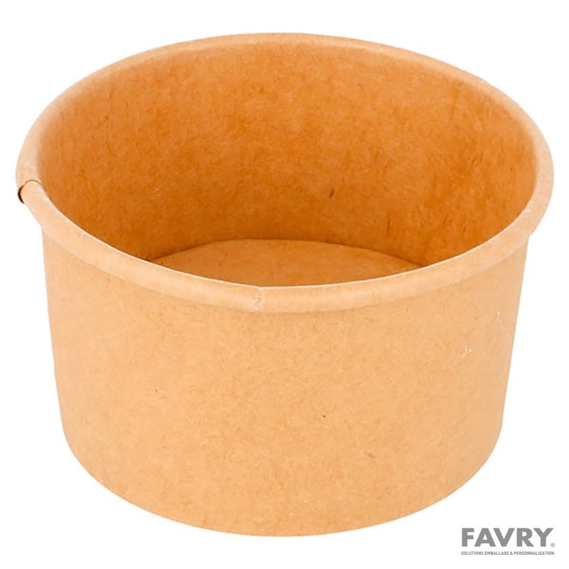 Pot à glace carton brun 70 ml | Favry