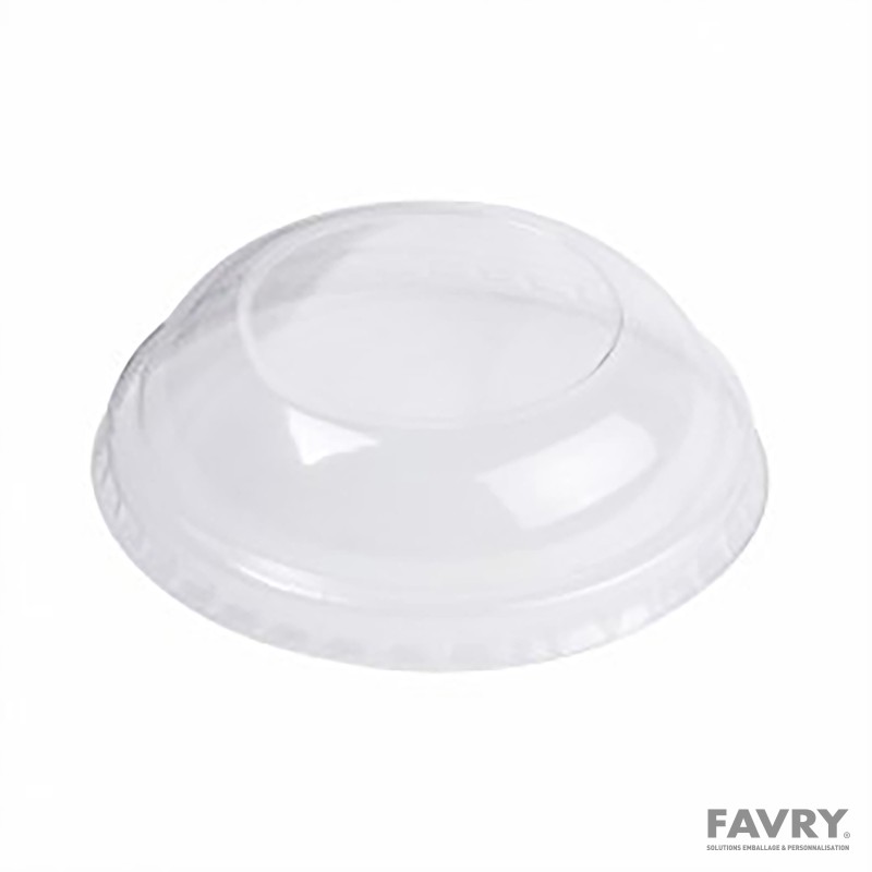 Couvercle dôme PET Ø65 mm pour pot glace | Favry