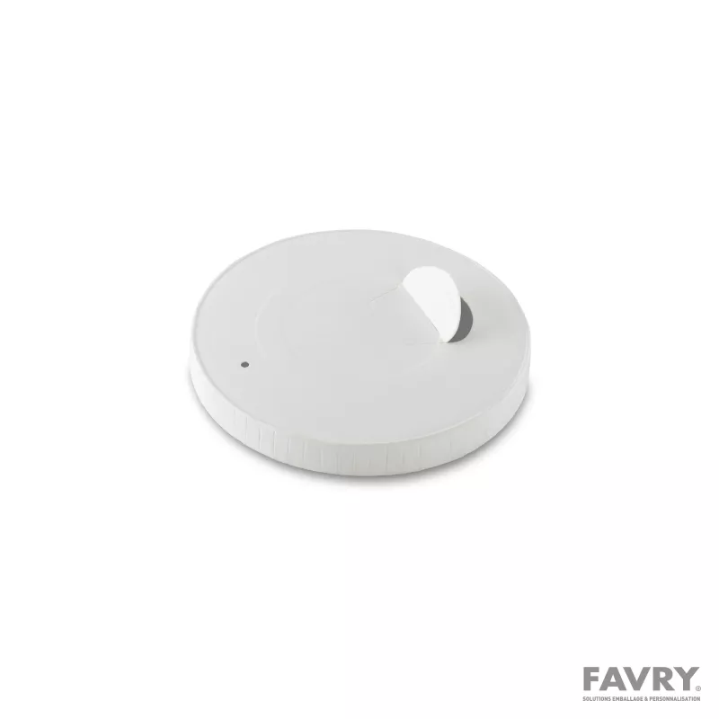 Couvercle carton blanc Ø80 mm avec bec verseur