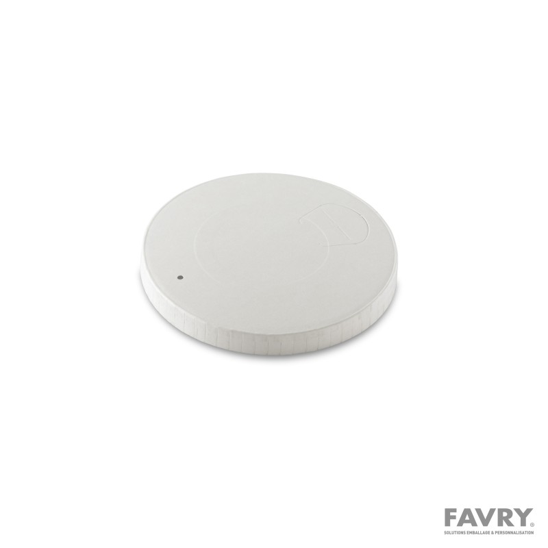 Couvercle carton blanc Ø90 mm | Favry