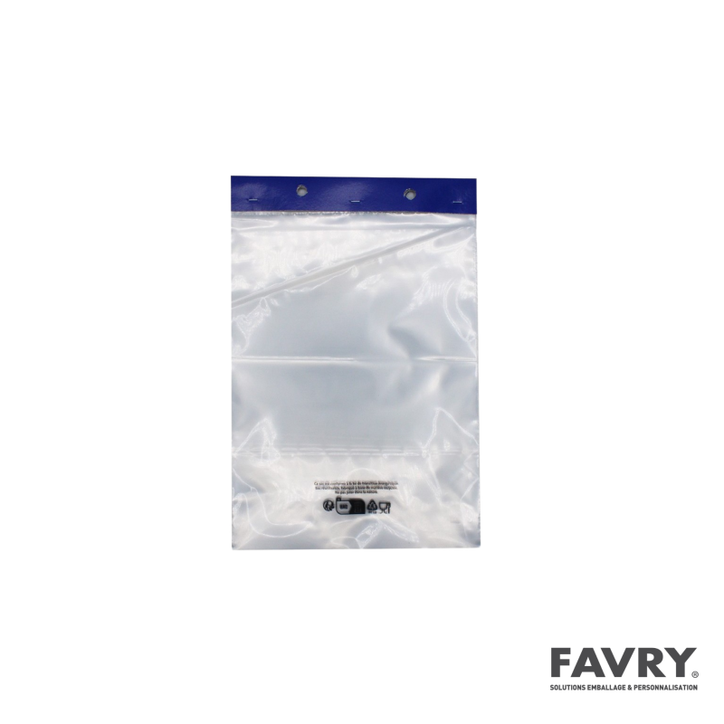 Sac liasse PEBD transparent 23 x 31 cm | Favry