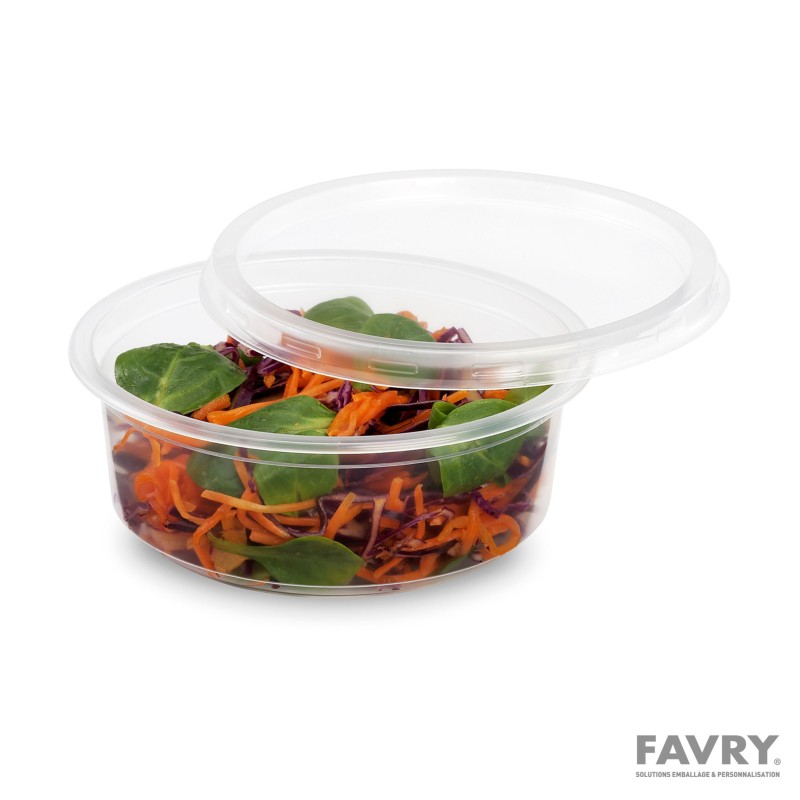 Pot rond APET cristal Ø117 mm 250 ml | Favry