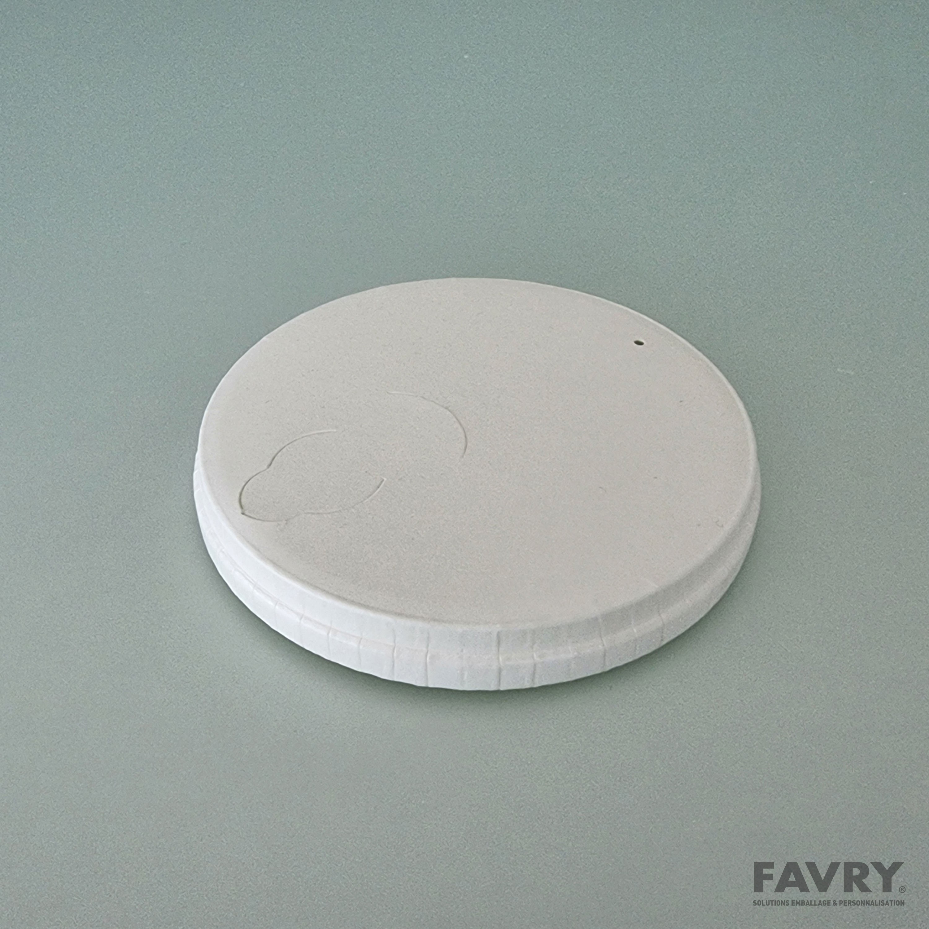 COUVERCLE CARTON BLANC Ø90MM+BEC VERSEUR ~50 pour 13663-33676
