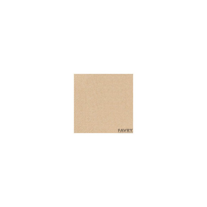 Serviette ouate 1 pli 29x29 kraft brun | Favry