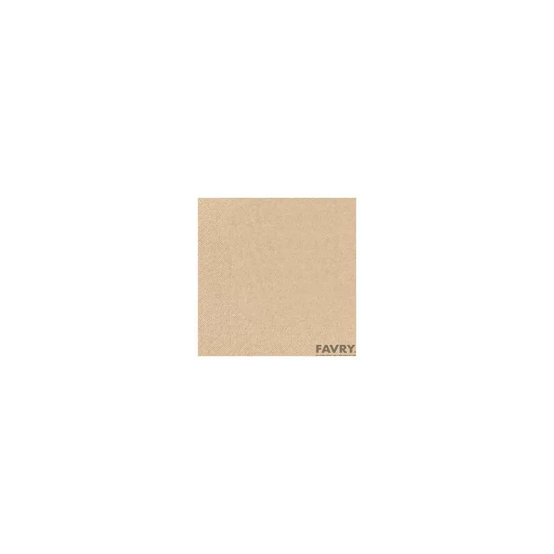 Serviette ouate 1 pli 29x29 kraft brun | Favry