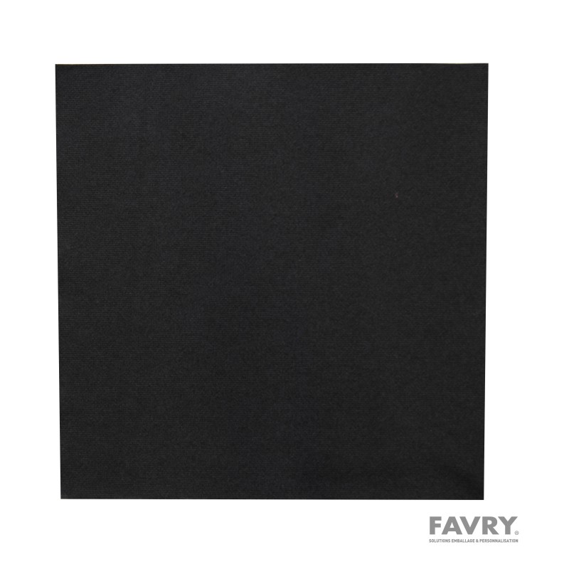 Serviette intissée noire 40 x 40 cm par 50