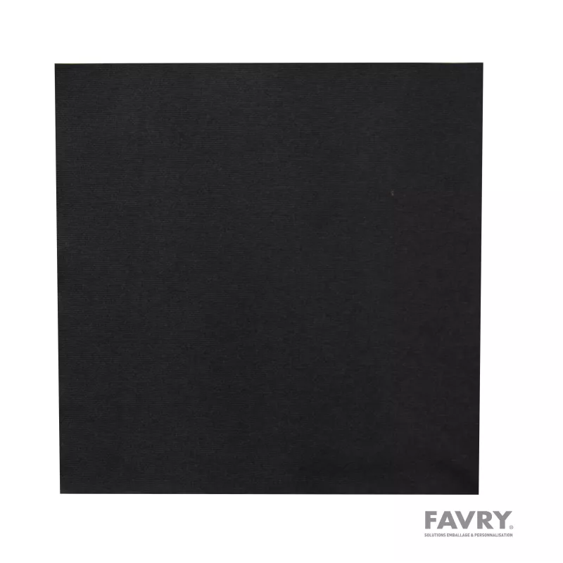 Serviette intissée noire 40 x 40 cm par 50