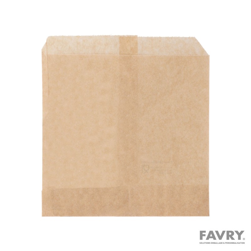 Sachet frites papier brun 120 x 120 mm | Favry