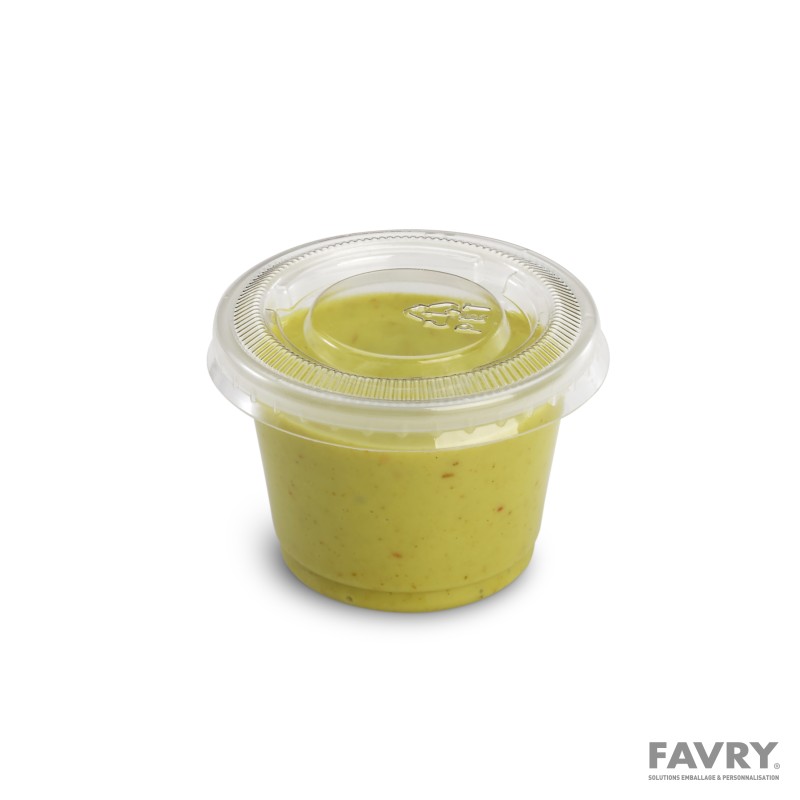 Pot à sauce PP cristal 3 cl | Favry Emballage
