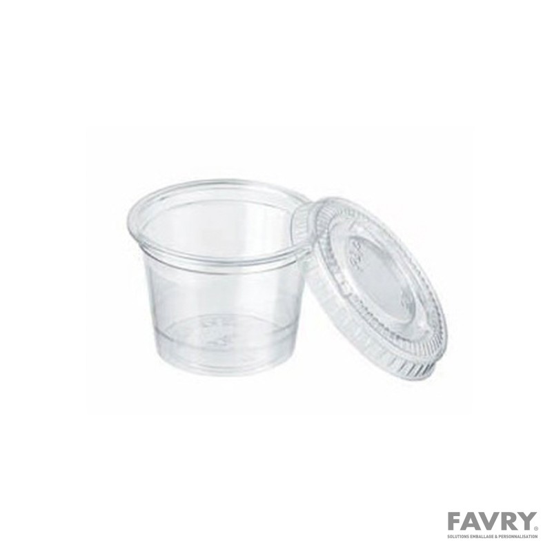 Couvercle pot à sauce PET Ø45 mm – 250